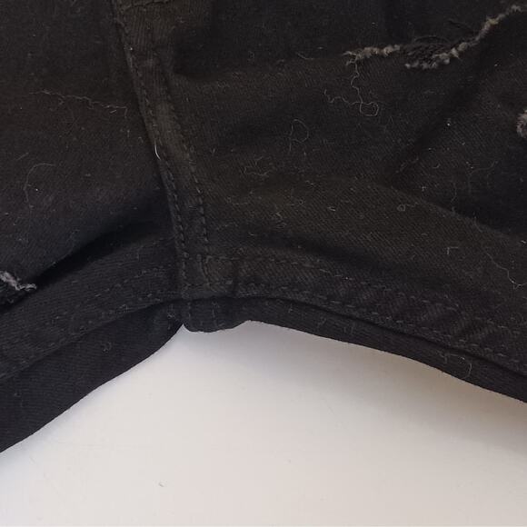 Hollister Jeans Womens 0 Short Black Distressed High Rise Super Skinny Denim - Picture 12 of 13